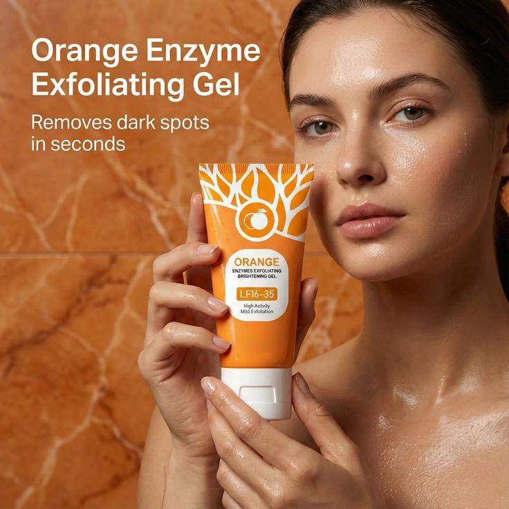 Orange Glow Brightening Exfoliating Gel – Deep Pore & Dead Skin Remover