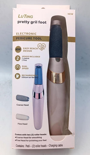 Electric Pedicure Foot File Callus Remover | مبرد قدم كهربائي لإزالة الكالو والعناية بالقدم