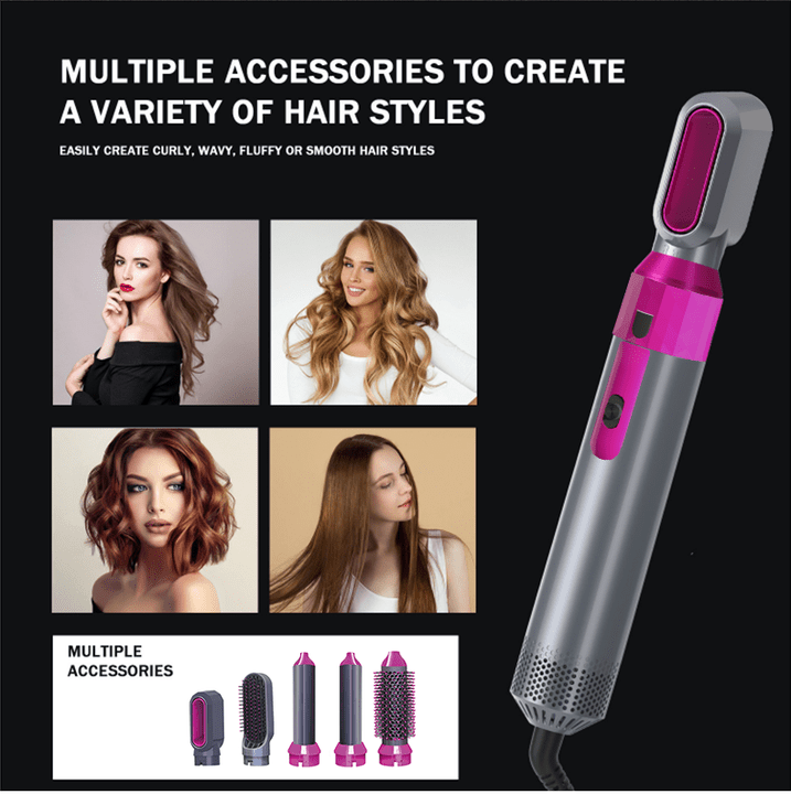 Hot Air Brush (5-in-1) | فرشاة هواء ساخن 5 في 1 لتصفيف الشعر